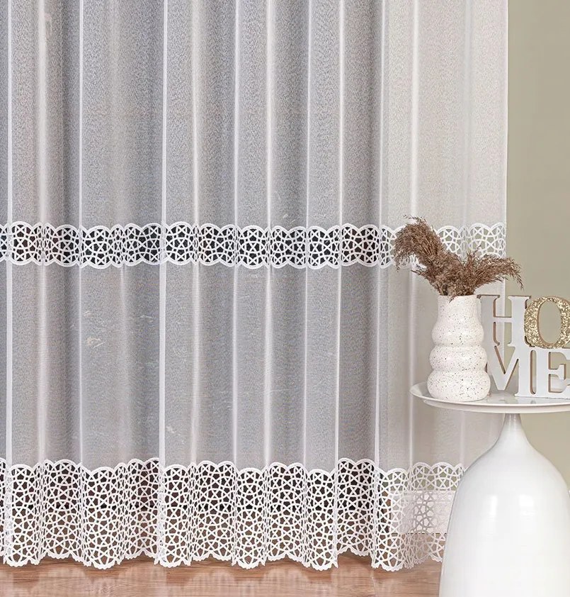 Mg Függöny markizeta prémium 6046 Enzo fehér, Gipszkarton 420x250 R szalaggal