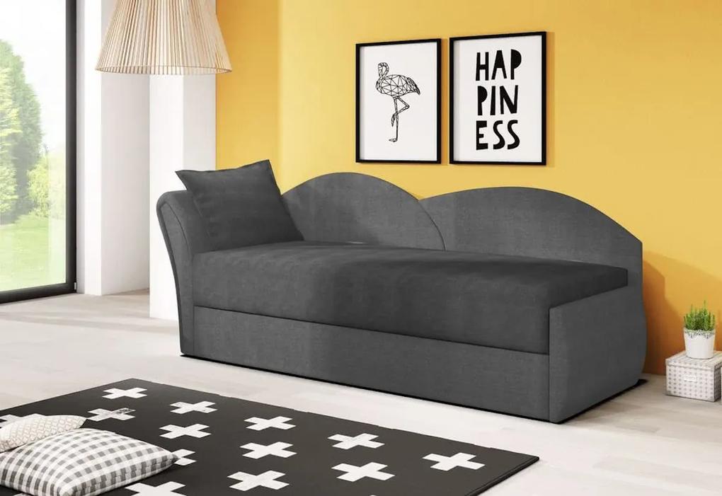AGA kinyitható kanapé, 200x80x75 cm, bézs + sötétbarna, (alova 07/alova 67), jobbos