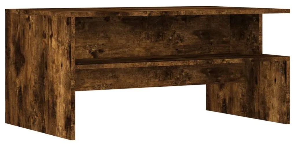 füstös tölgy színű szerelt fa dohányzóasztal 90x55x42,5 cm