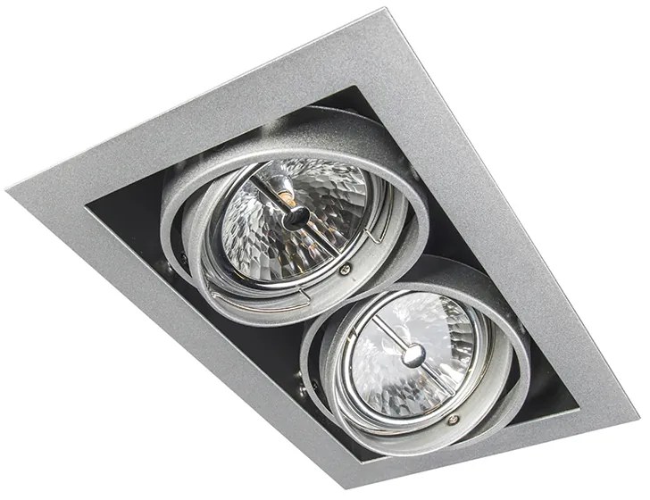 Beépített spotlámpa acél AR111 állítható 2-lámpás - Oneon