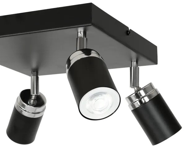 Spotlámpa RENO 4xGU10/8W/230V fekete/króm