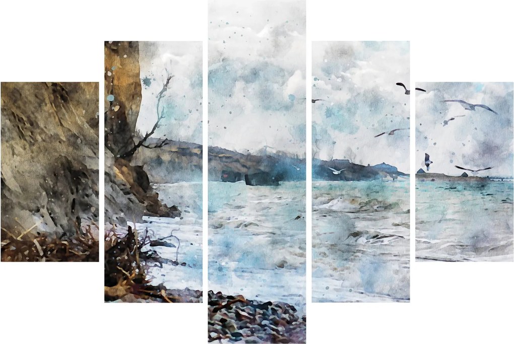 Kép - Zátony, akvarell (150x105 cm)