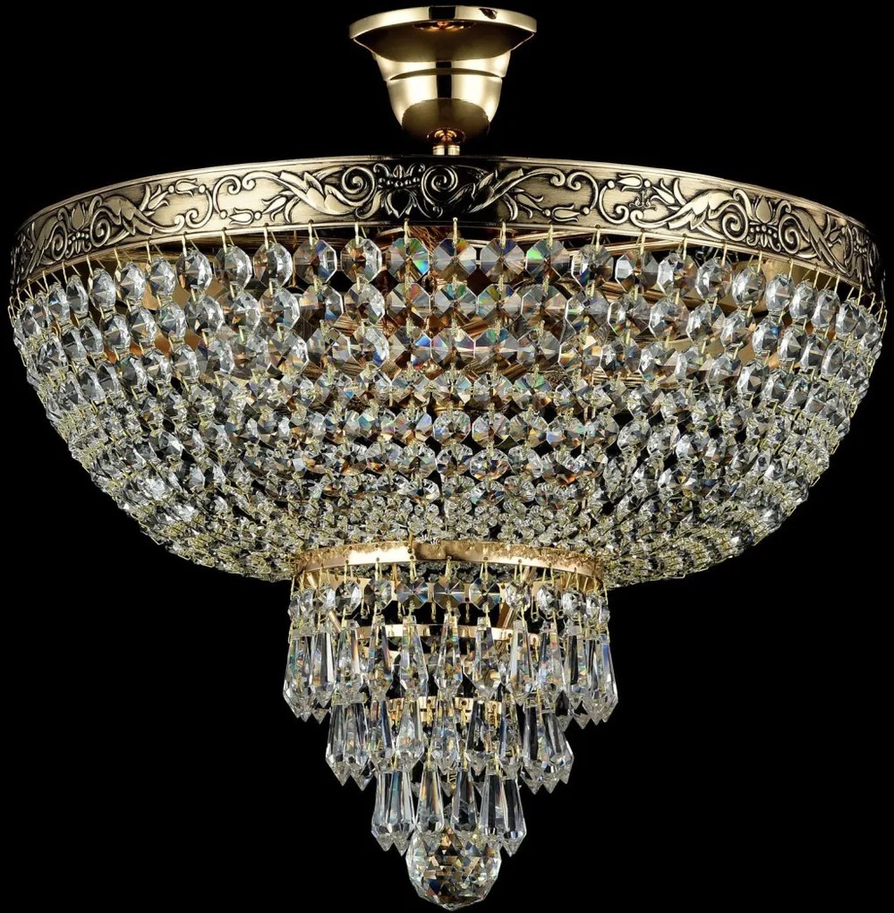 MAYTONI DIA890-CL-05-G PALACE Kristály Mennyezeti Lámpa Antik Arany E27 IP20