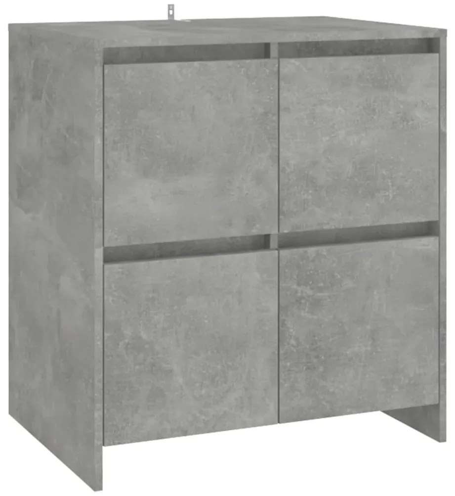 2 db betonszürke forgácslap tálalószekrény 70 x 41 x 75 cm
