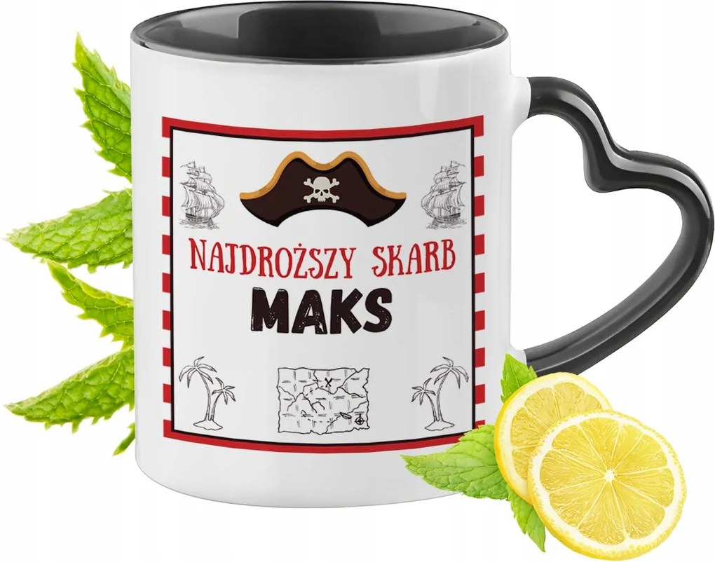 Fekete Bögre Szív Alakú Füllel Maxnak Ideális Ajándék