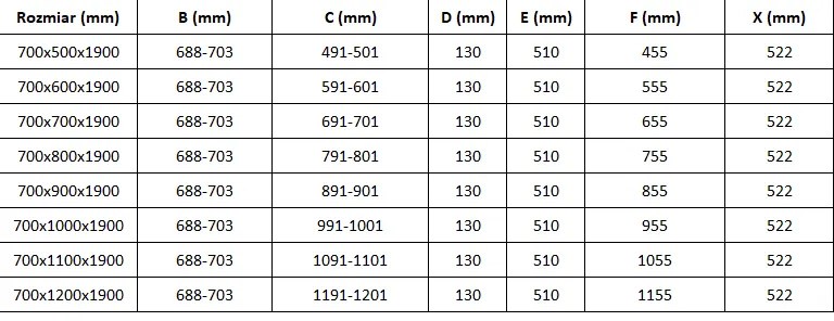 Mexen Roma zuhanykabin 70x100cm, 6mm-es üveg, arany profilú átlátszó üveg, 854-070-100-50-00