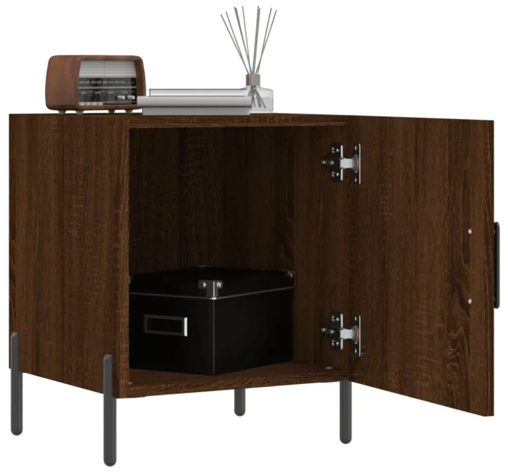 vidaXL barna tölgyszínű szerelt fa éjjeliszekrény 40 x 40 x 50 cm