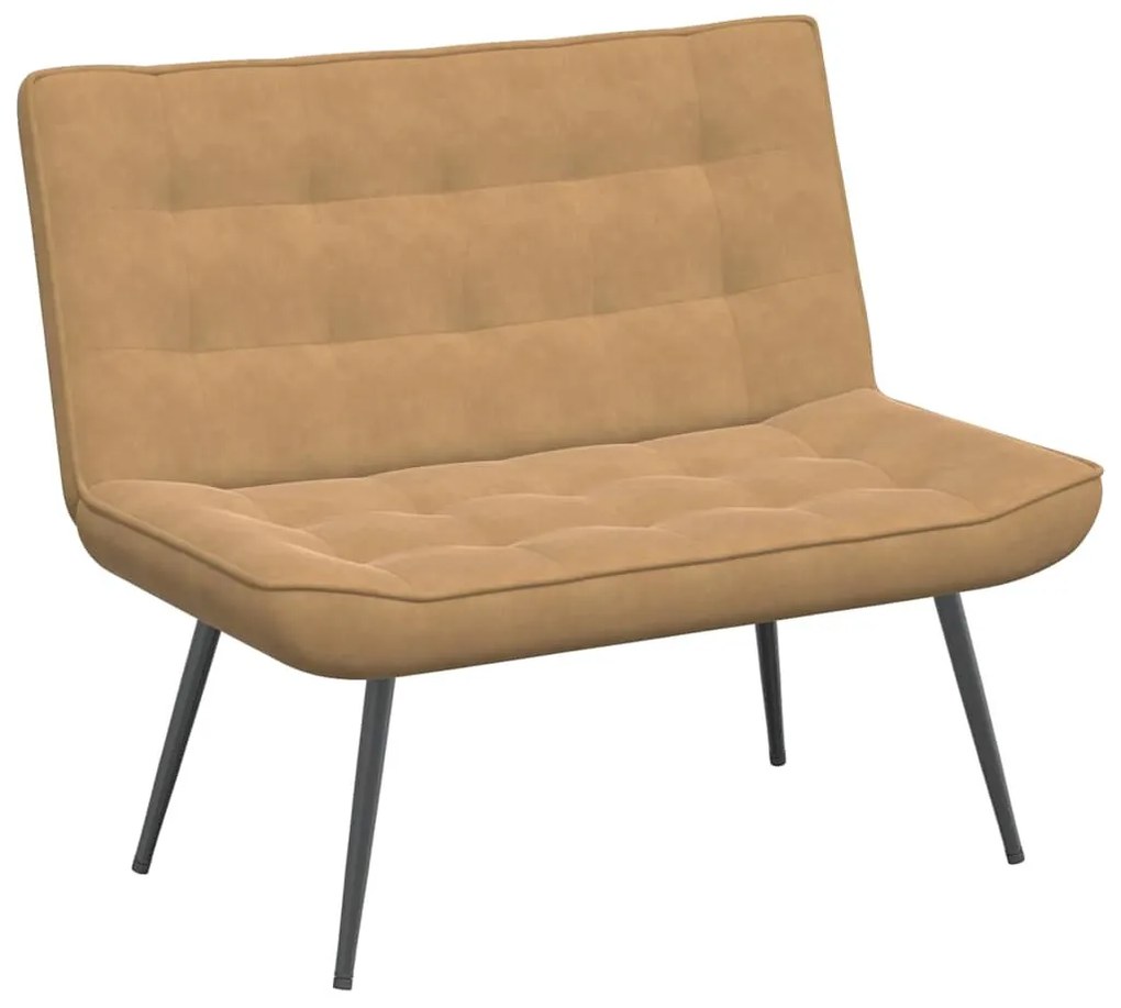 barna bársonypad 110 x 74 x 84 cm