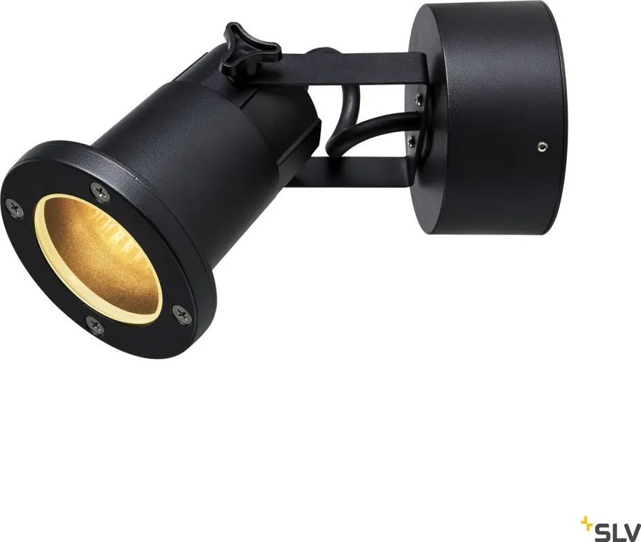 SLV 1002867 NAUTILUS Modern Kültéri Fali Lámpa Fekete GU10 IP54