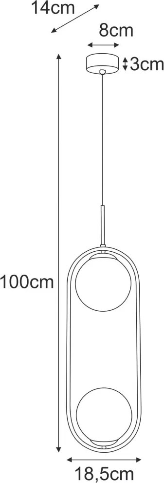 KAJA K-5392 RITUS Többágú Függesztett Lámpa Arany E14 IP20