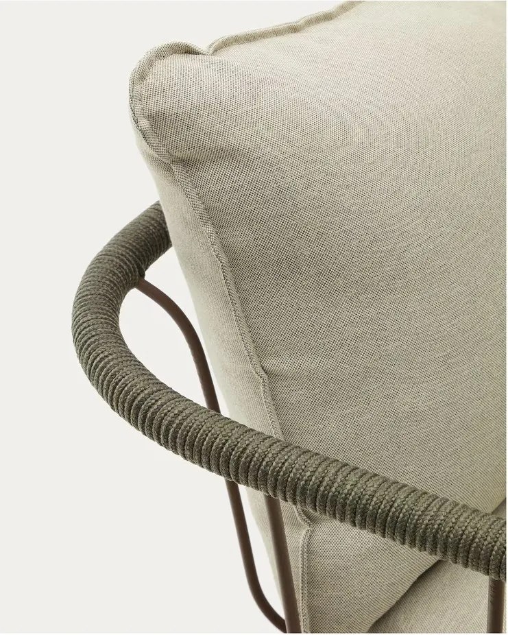 Világoszöld-bézs kerti kanapé Salguer – Kave Home