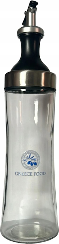 Nagy üvegpalack olaj, olaj, ecet adagolóval 650ml Greece Food