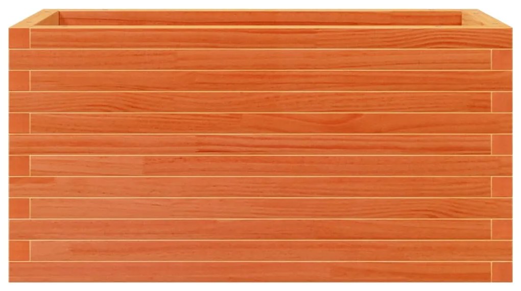 viaszbarna tömör fenyőfa kerti virágtartó 90 x 40 x 45,5 cm