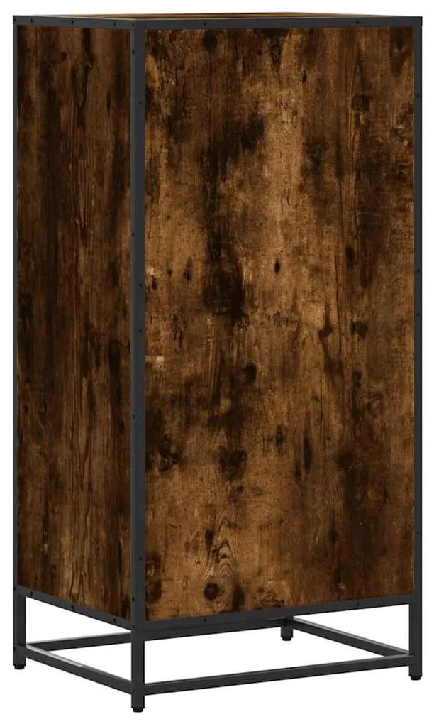 füstös tölgy színű szerelt fa cipőtartó 48x38x97,5 cm