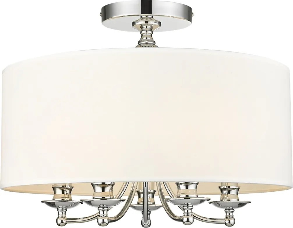 COSMOLIGHT C05428CH-WH ABU DHABI Ernyős Mennyezeti Lámpa Fehér, Króm E14 IP20