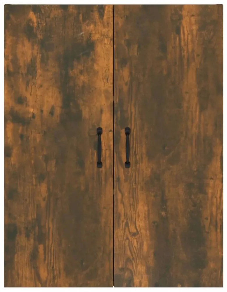 füstös tölgy színű szerelt fa függőszekrény 69,5 x 34 x 90 cm