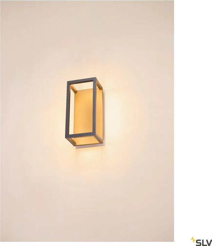 SLV 1005201 QUADRULO Modern Kültéri Fali Lámpa Antracit, Fehér LED IP55