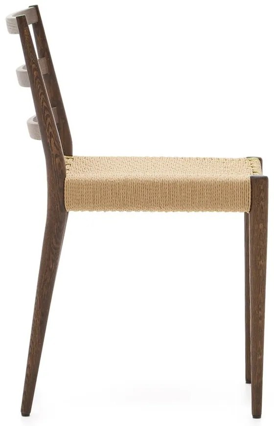 Barna-natúr színű tölgyfa étkezőszék szett 2 db-os Analy – Kave Home