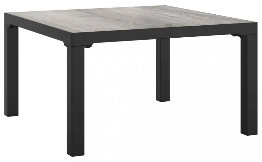 5 részes fekete-szürke polyrattan kerti ülőgarnitúra