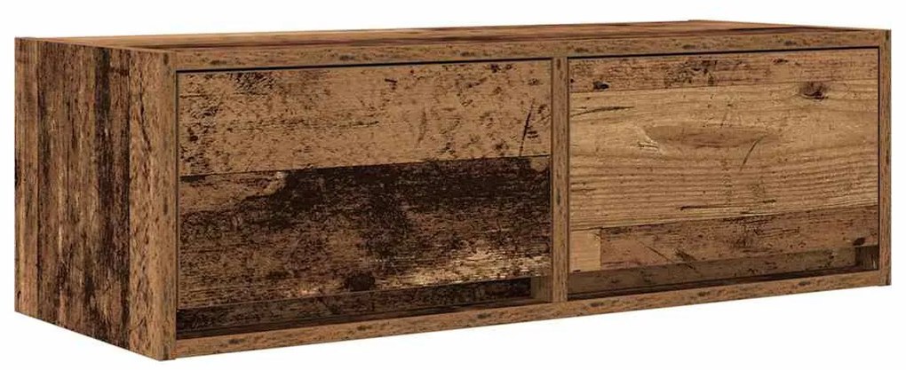 2 db antik fa szerelt fa fali TV-szekrény 80x31x25,5 cm