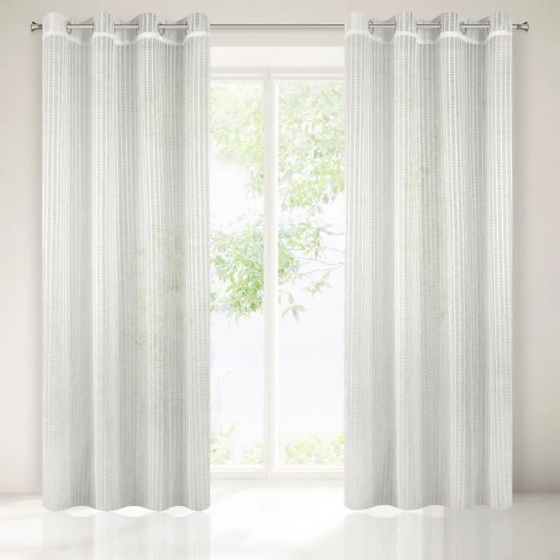 Készfüggöny karikákon 140x250cm Krém színű