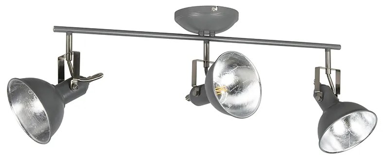 Ipari reflektor antracit színű, forgatható és dönthető, 3-lámpás - Tommy