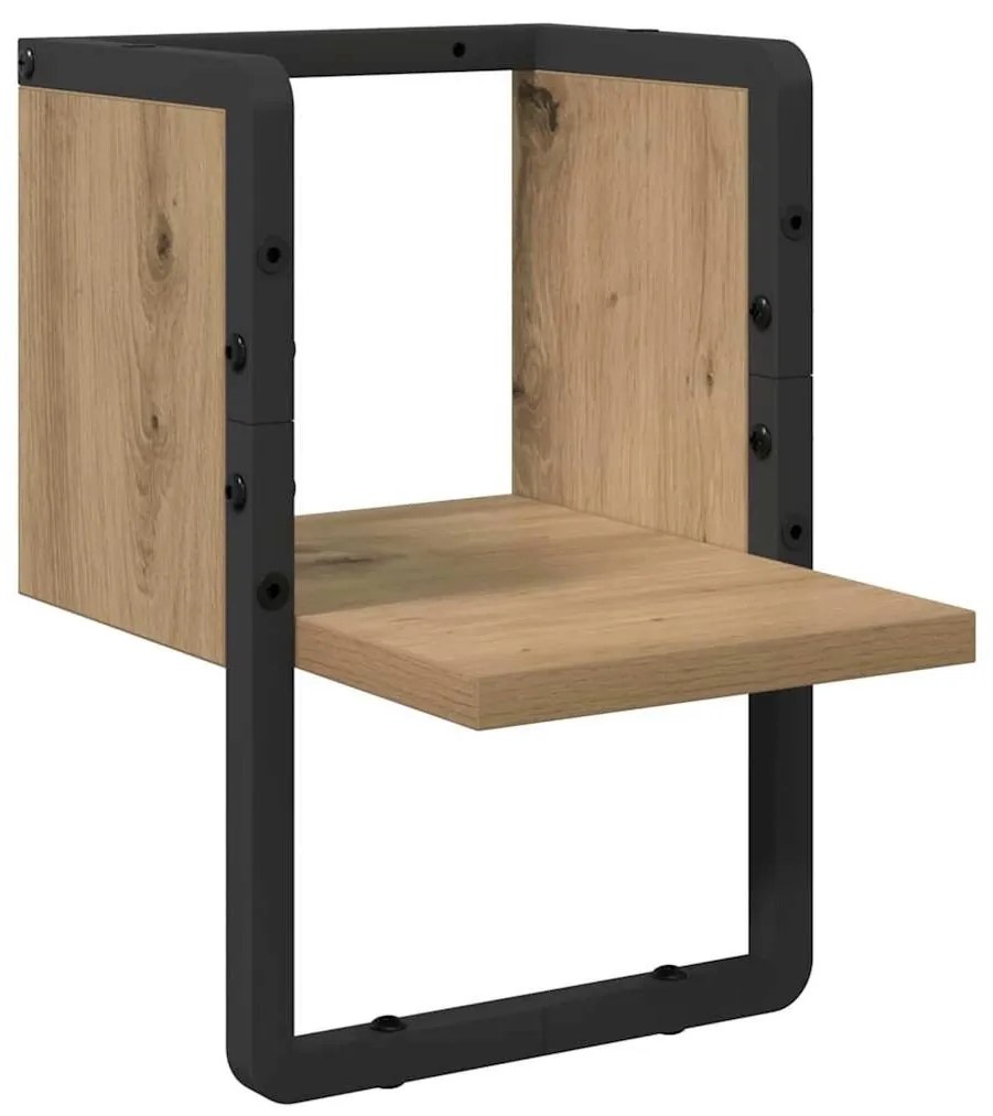 vidaXL Falpolc polcokkal Művészi tölgy 20 x 25 x 30 cm Faanyag