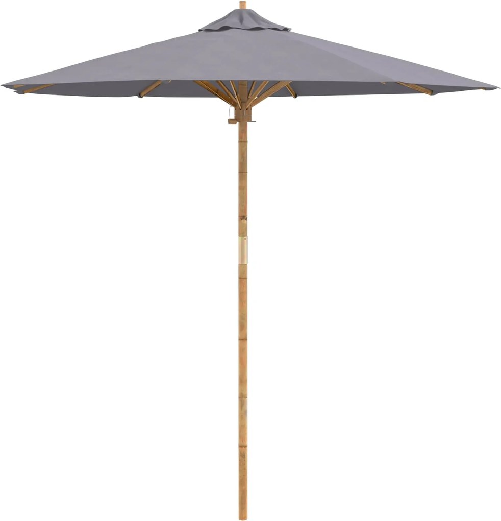 vidaXL Kerti napernyő Sötétszürke Ø 270 x 260 cm bambusz