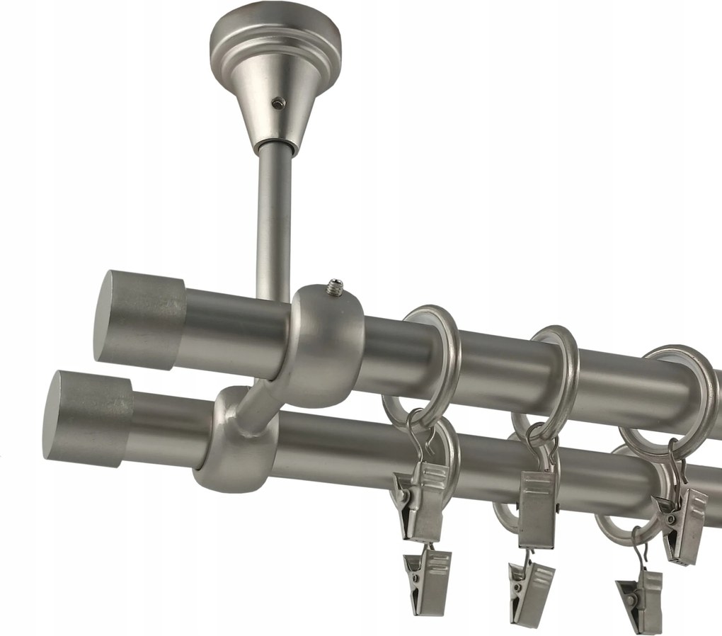 Mennyezeti Függönykarnis Szatén 19+19mm Luna 320cm