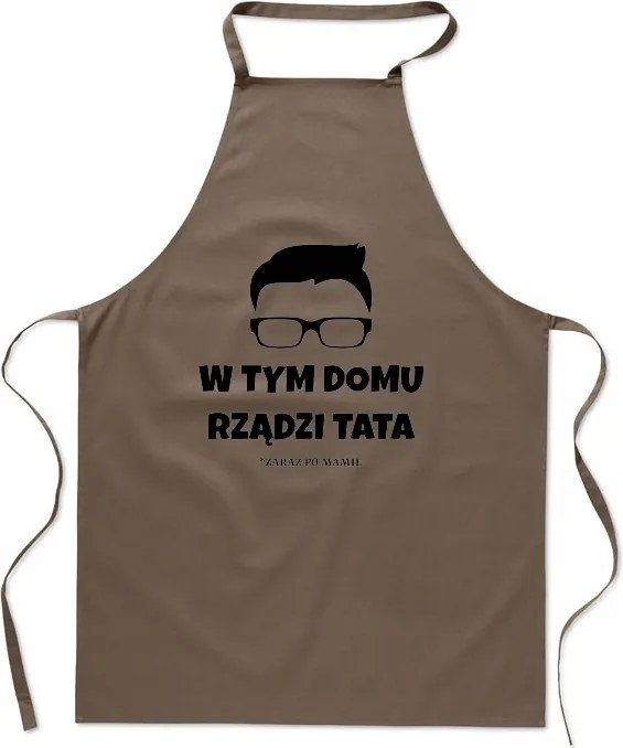 Konyhai kötény Ebben a házban Apa uralkodik közvetlenül anya után Vicces nyomtatás