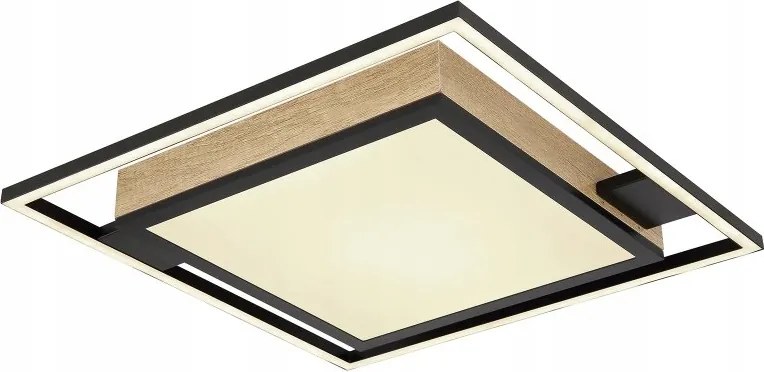 Jorry Led mennyezeti lámpa 40W fekete barna távirányítóval és fényerőszabályzóval