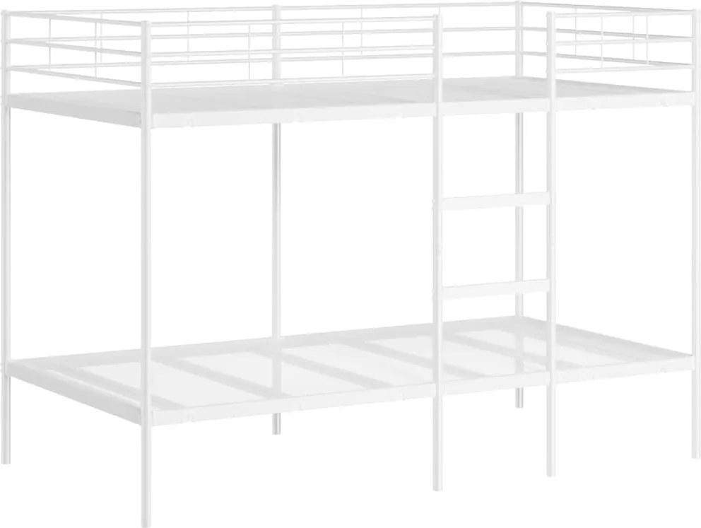 vidaXL fehér acél emeletes ágy matrac nélkül 100 x 200 cm