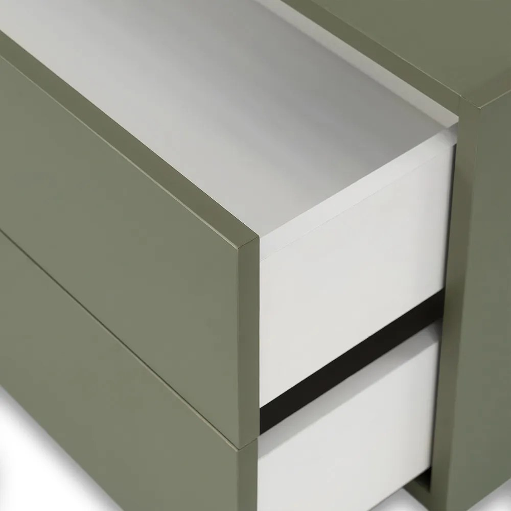 Boxie 2 fiókos fali szekrény 40x80x37 cm zöld
