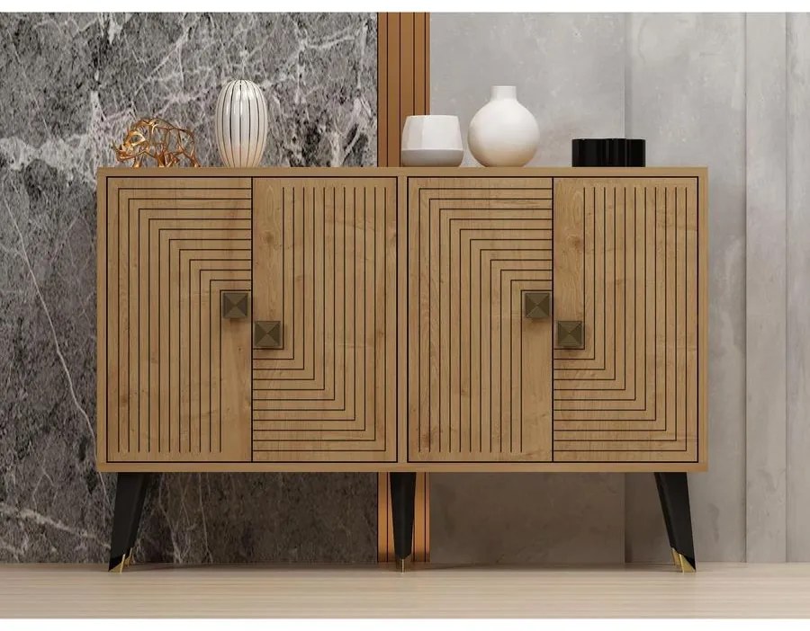 Konzolasztal Ahart - Sapphire Oak, Arany