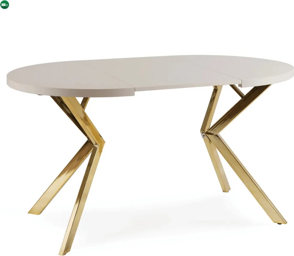 LUGO bővíthető étkezőasztal 90-190 cm kasmír/arany