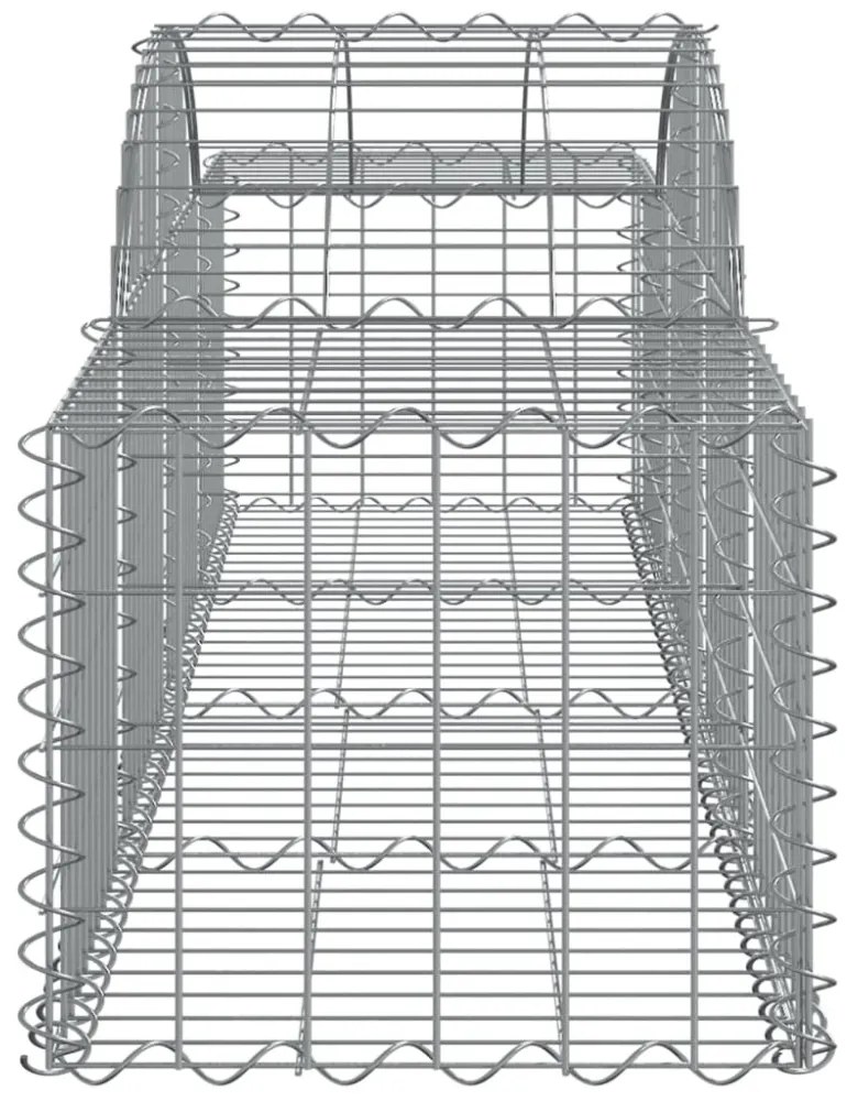 8 db íves horganyzott vas gabion kosár 200x50x40/60 cm