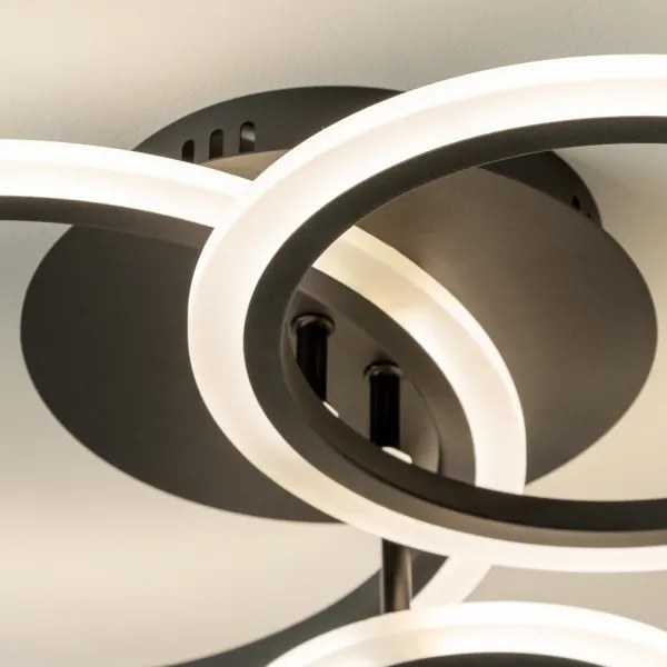 Brilagi - LED Dimmelhető felületre szerelhető csillár ORBITS LED/40W/230V 3000-6500K fekete + távirányító