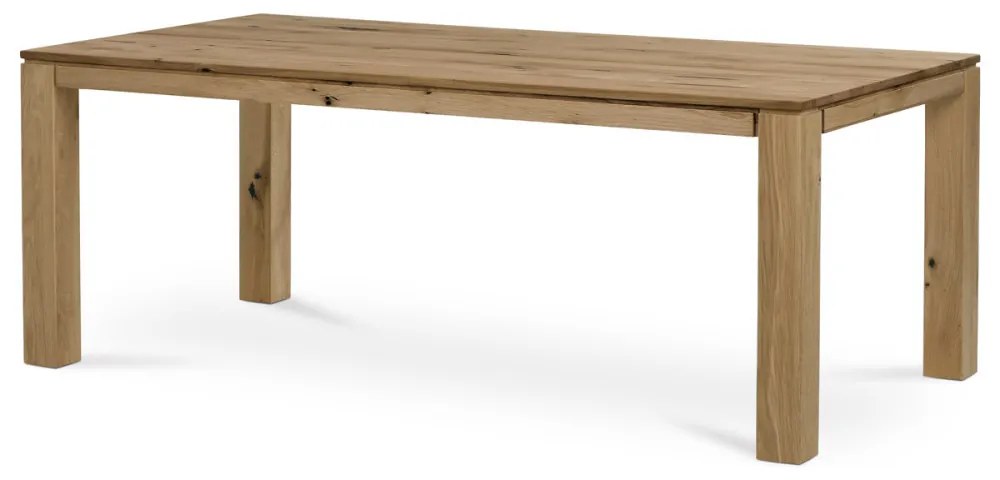 Masă din stejar masiv. Dimensiuni: 200x100x75 cm.