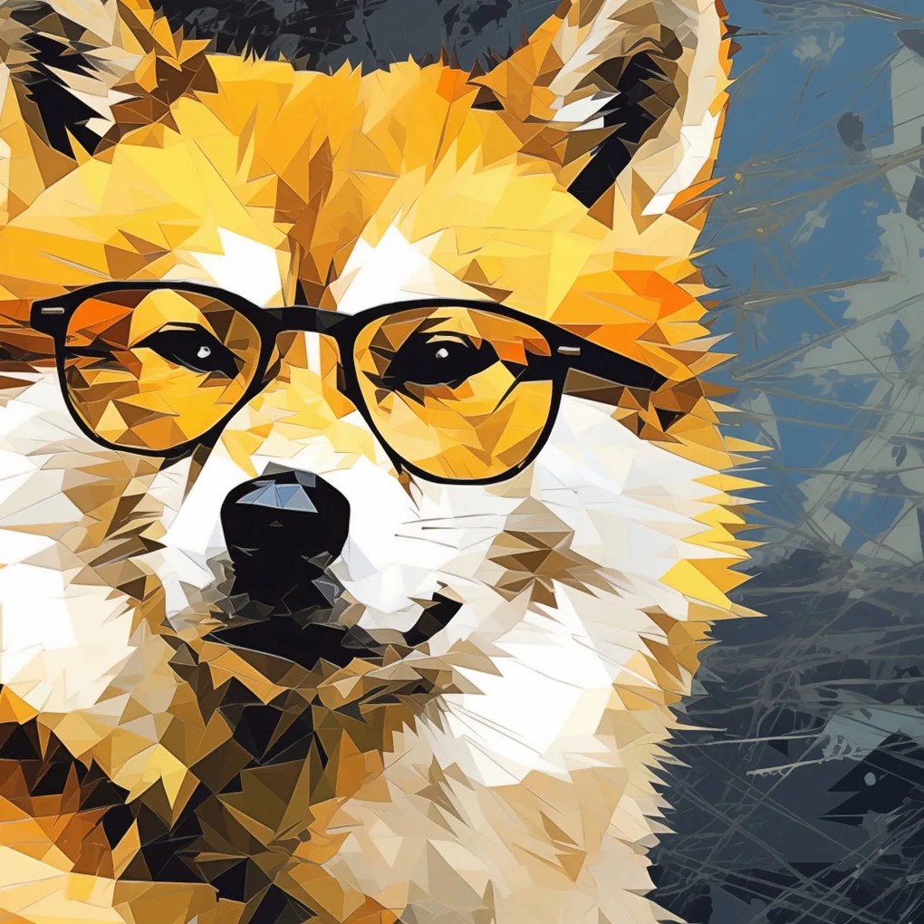 Poszter 60x60cm Intellektuális Kutya