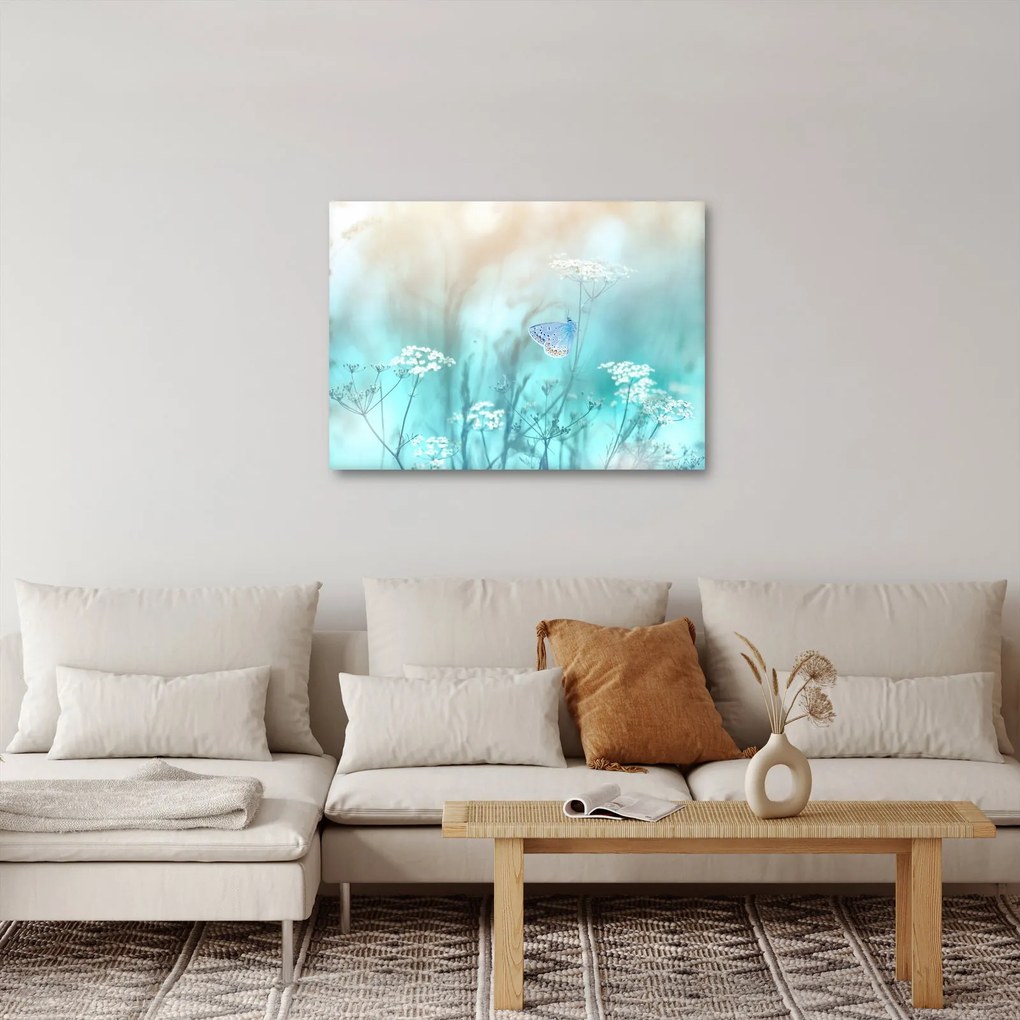 Kép - Pillangó kékben (70x50 cm)