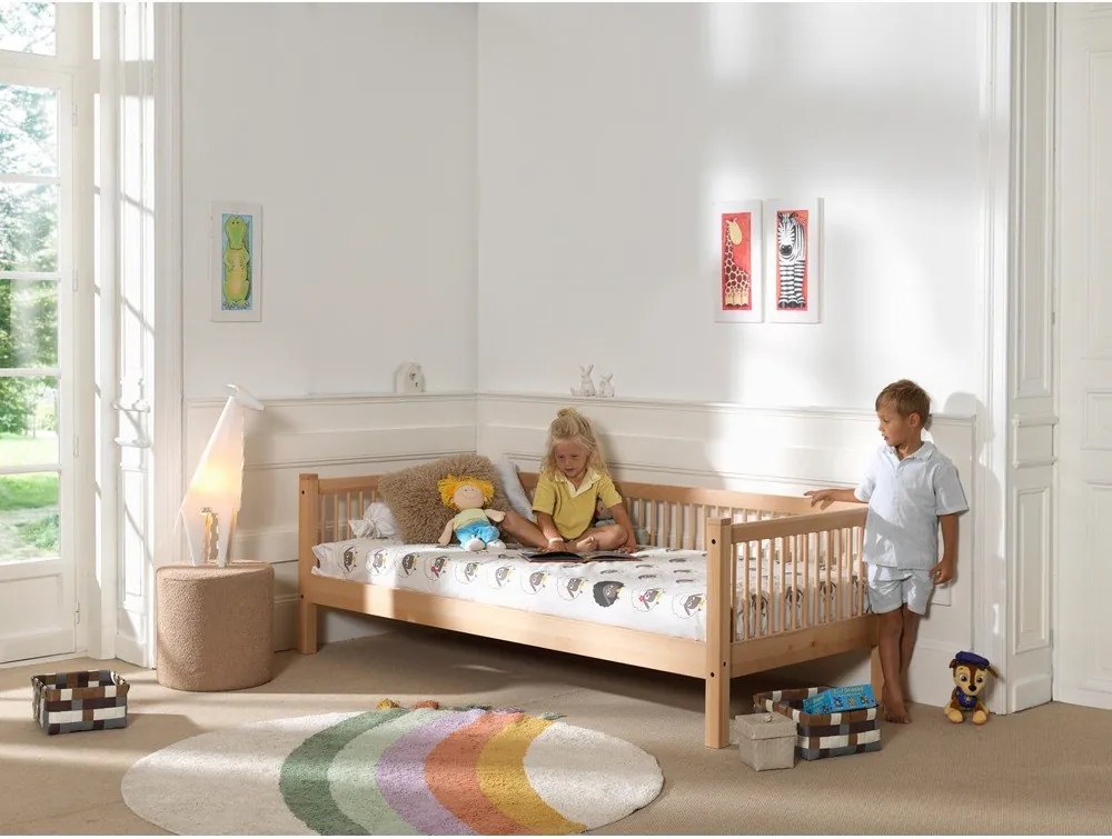 Natúr színű bükkfa gyerekágy ágyráccsal 90x200 cm Forrest – Vipack