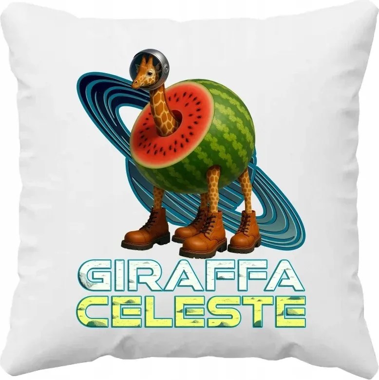 Giraffa celeste Italian Brainrot zsiráf görögdinnyében párna