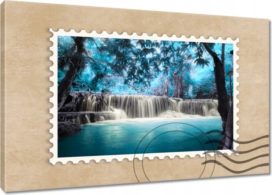 Vászonkép 120x80 Kék vízesés