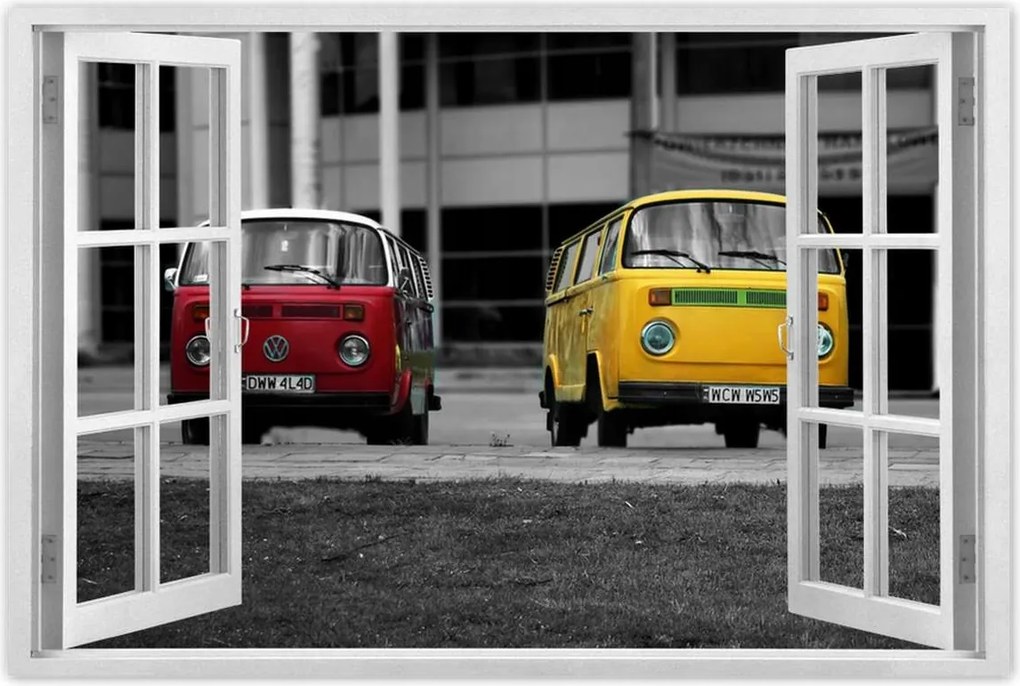 Poszter 60x40 Piros-sárga Vw