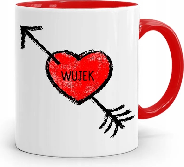 Piros Bögre Ajándék Nagybácsinak Születésnapra, fényképes nyomtatással