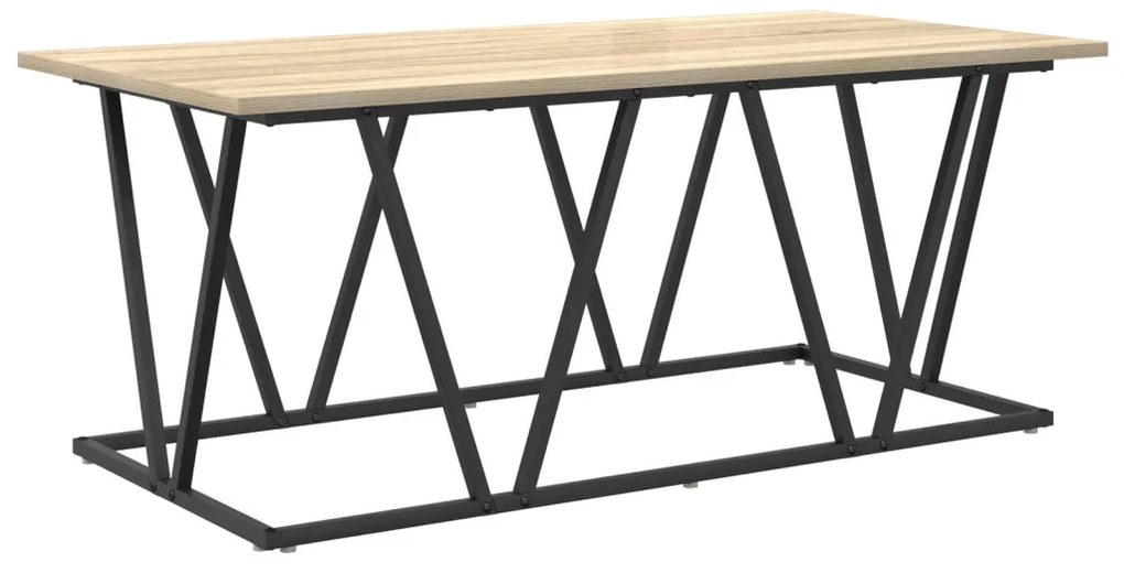 Dohányzóasztal Sonoma Oak 100x50x40 cm Mérnöki fával és fémmel