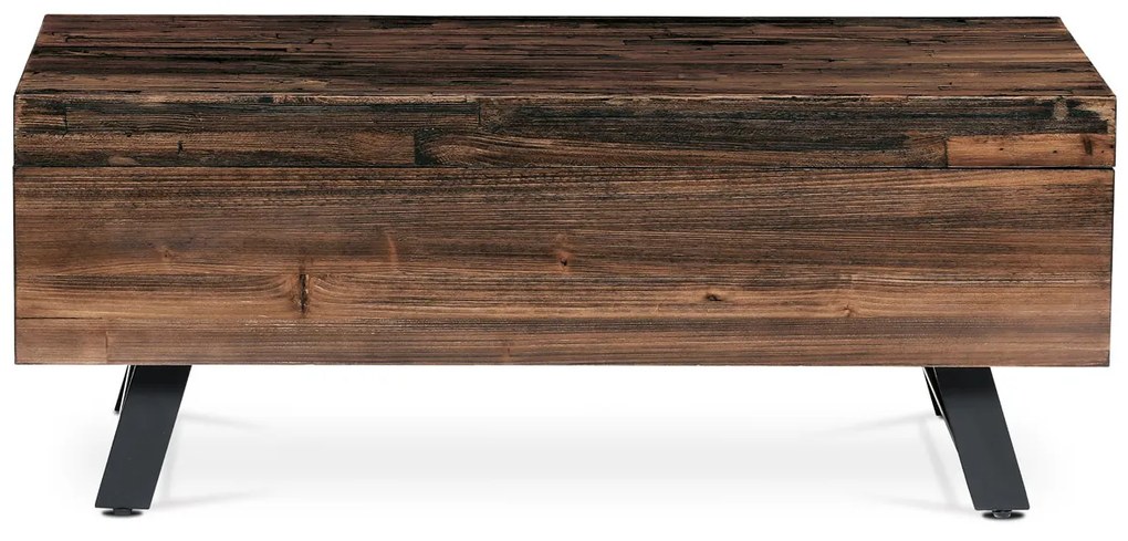 Tömör fenyőfa dohányzóasztal, 120 x 60 x 48 cm