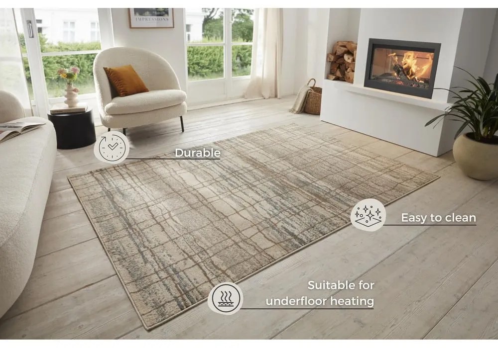 Bézs szőnyeg 200x280 cm Terrain – Hanse Home