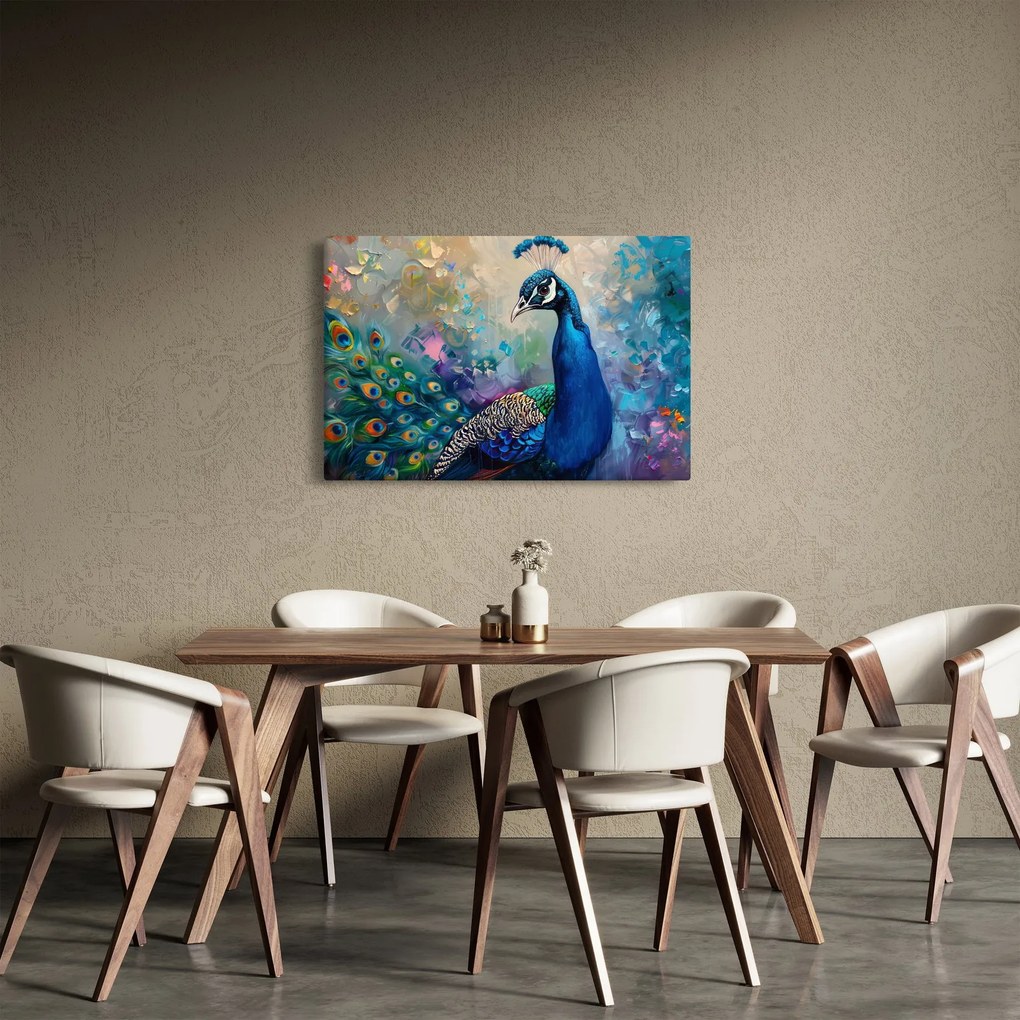 Kép - Festmény egy páva (90x60 cm)