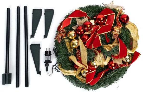 Aigostar - LED-es kültéri karácsonyfa 100xLED/230V 1,5m IP44 fekete/arany meleg fehér